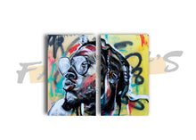 Load image into Gallery viewer, "Maybe I Shouldn't" Urban Expressive Yellow Canvas Wall Art
