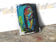 Load image into Gallery viewer, "Turquoise Blue" Black Woman Canvas Wall Art by Farrah's Art Shop
